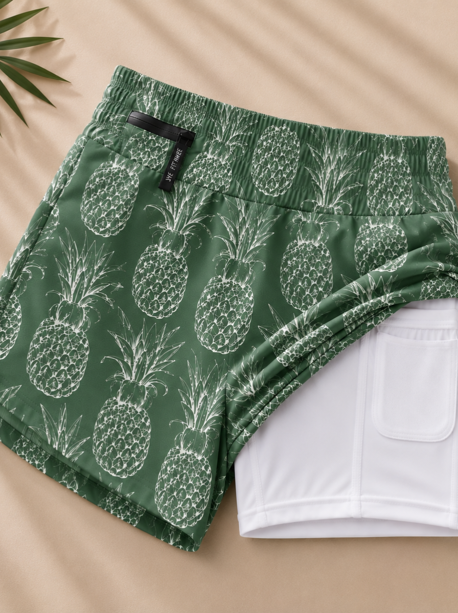 Women Double Layer Shorts