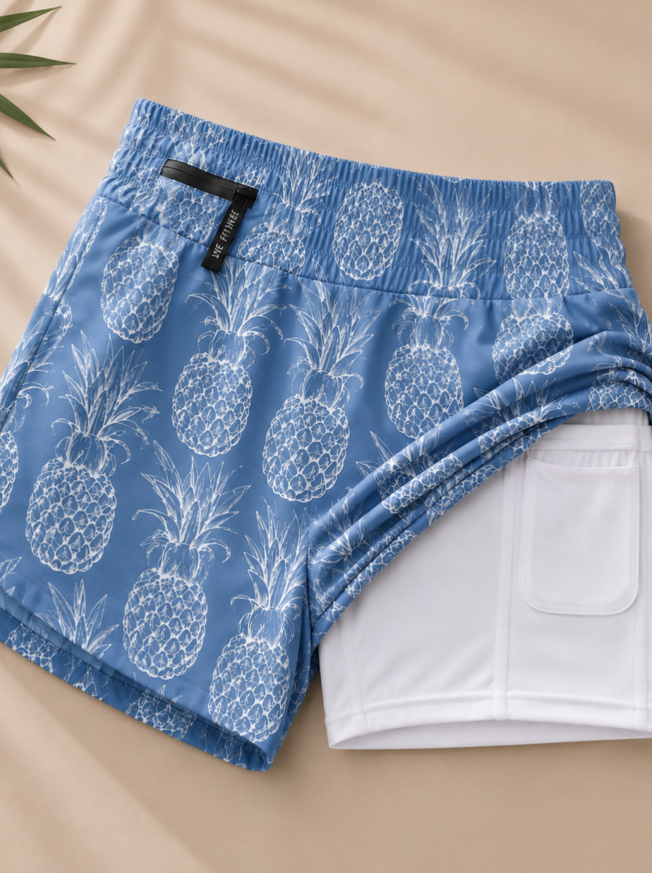 Women Double Layer Shorts
