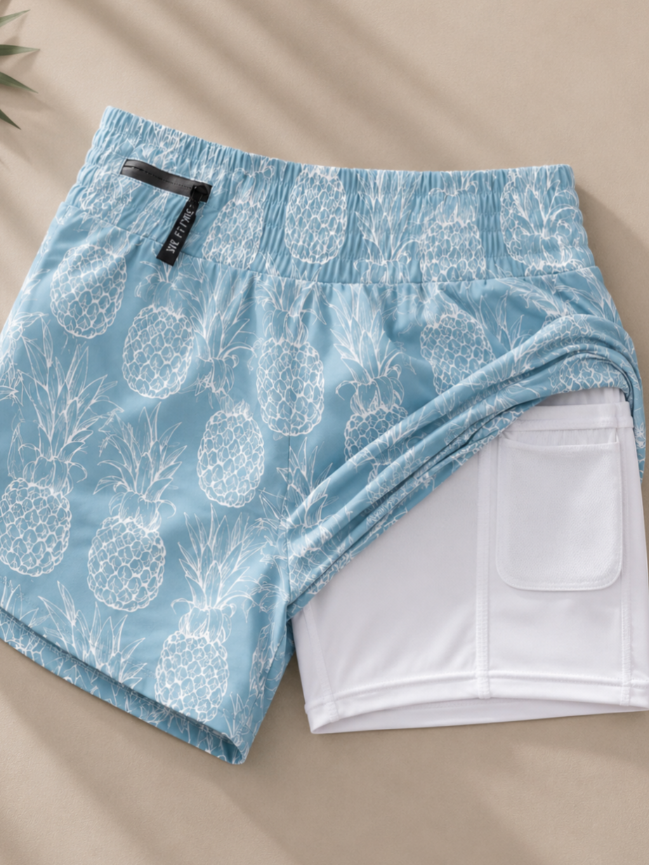 Women Double Layer Shorts