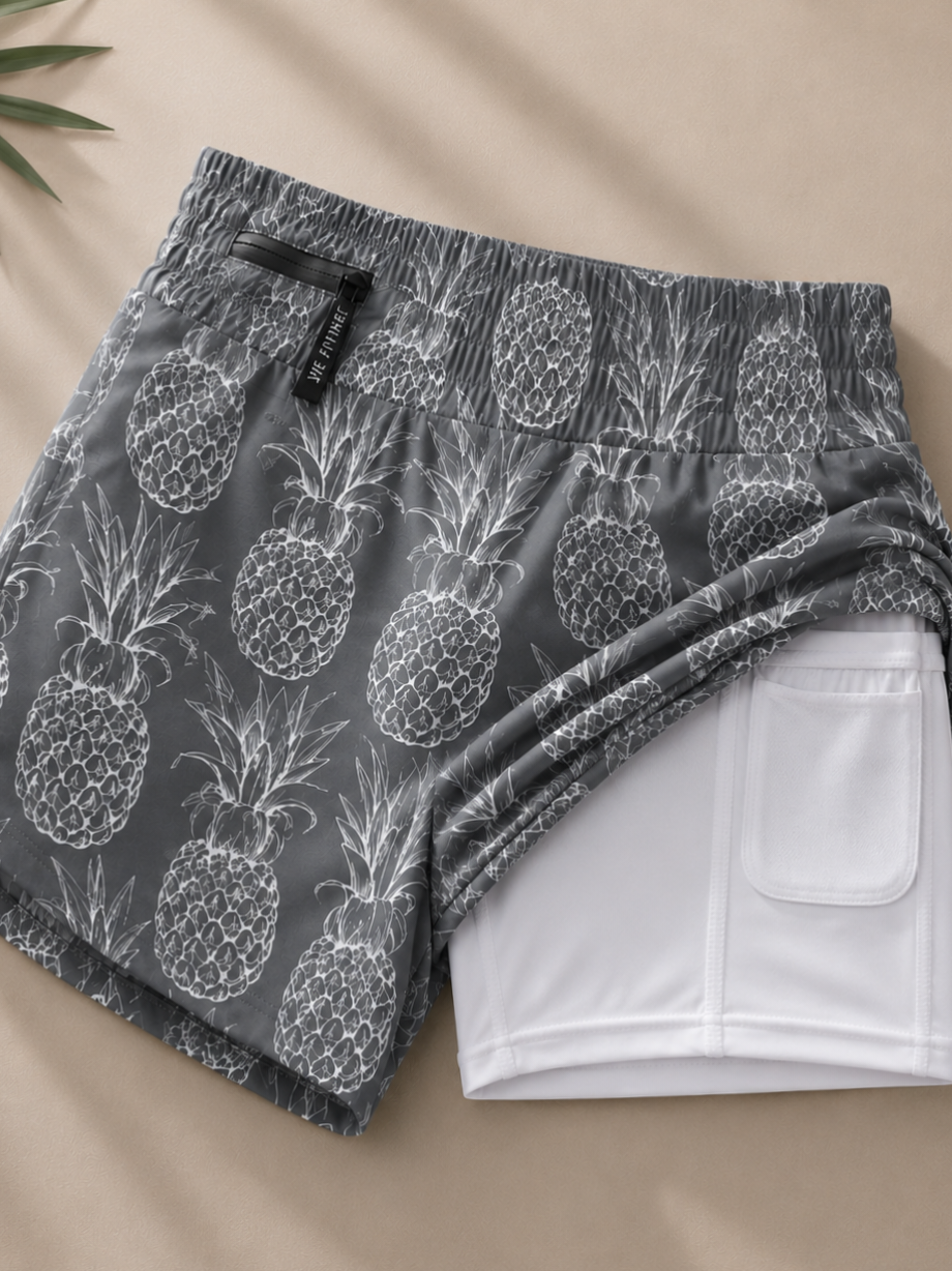 Women Double Layer Shorts