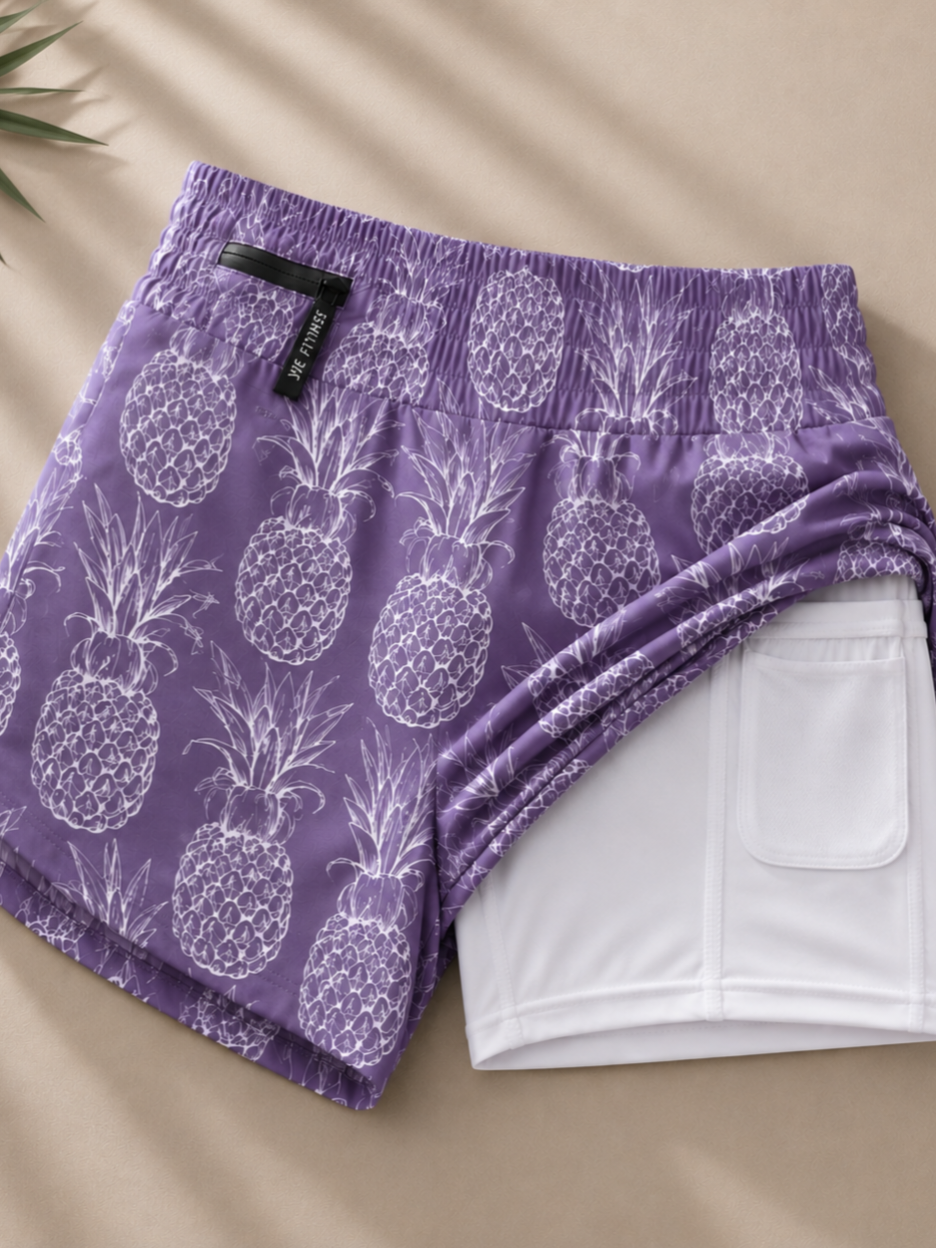 Women Double Layer Shorts