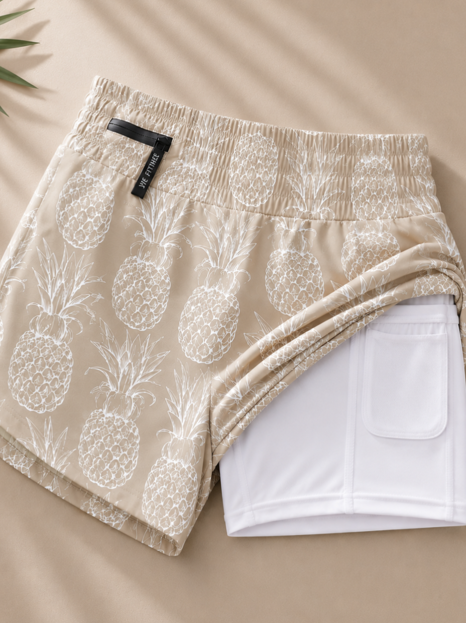 Women Double Layer Shorts